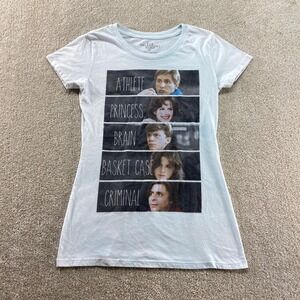 The Breakfast Club Shirt Womens MD Blue 80s Movie Character Cotton Graphic Tee